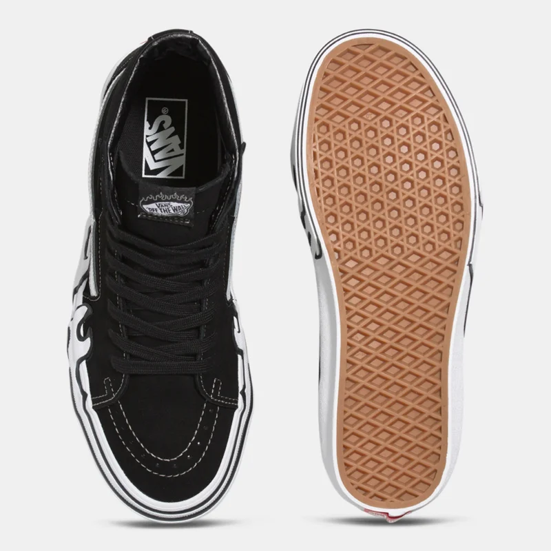 Vans Black / White Sk8-Hi Flame Unisex Shoes  | Best Price UAE
