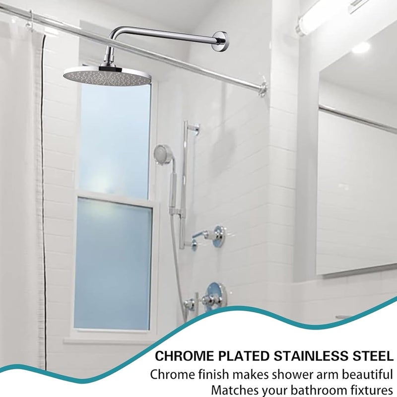 Stainless Steel Adjustable Shower Arm Extension 90-Degree Rotate for Wall Mount Easyly Shower Pipe - Image 4