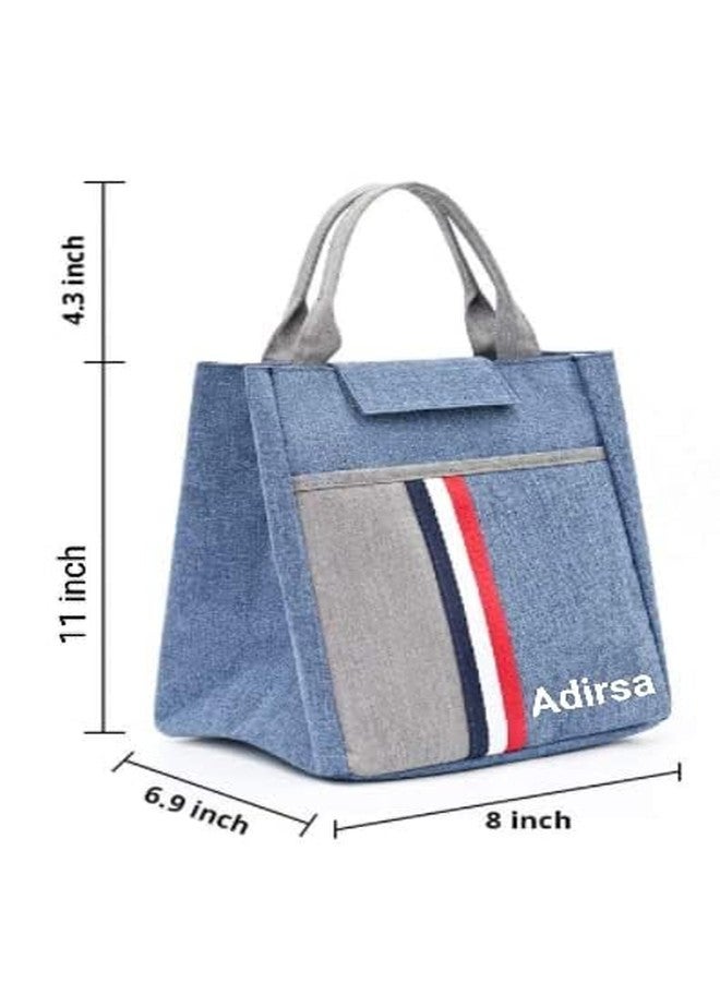 ADIRSA حقيبة غداء معزولة من ADIRSA LB3032 باللون الأزرق الداكن، حقيبة كبيرة مقاومة للماء للبالغين، حقيبة حمل غداء للرجال أو النساء (أزرق داكن) - Image 3