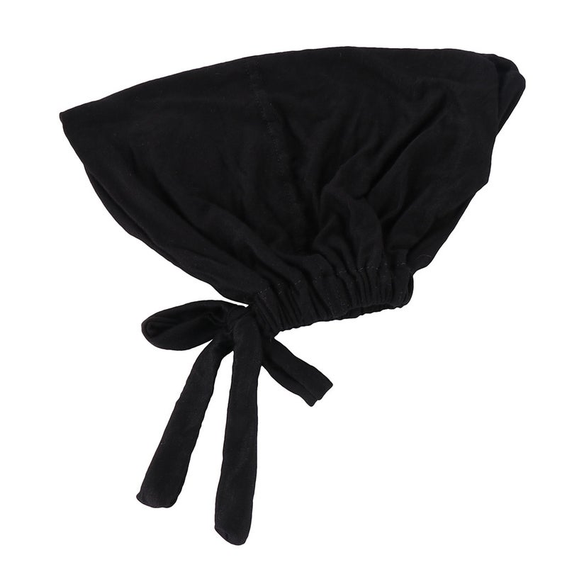 Solid Color Mercerized Cotton Strap Elastic Base Cap Tether Adjustable Turban Cap Muslim Cap - Image 3