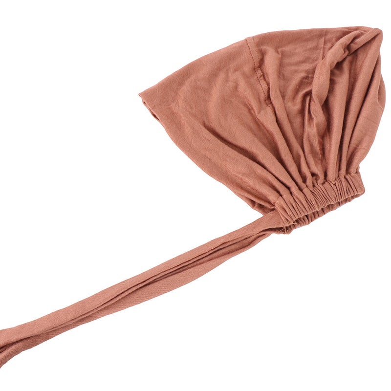 Solid Color Mercerized Cotton Strap Elastic Base Cap Tether Adjustable Turban Cap Muslim Cap - Image 5