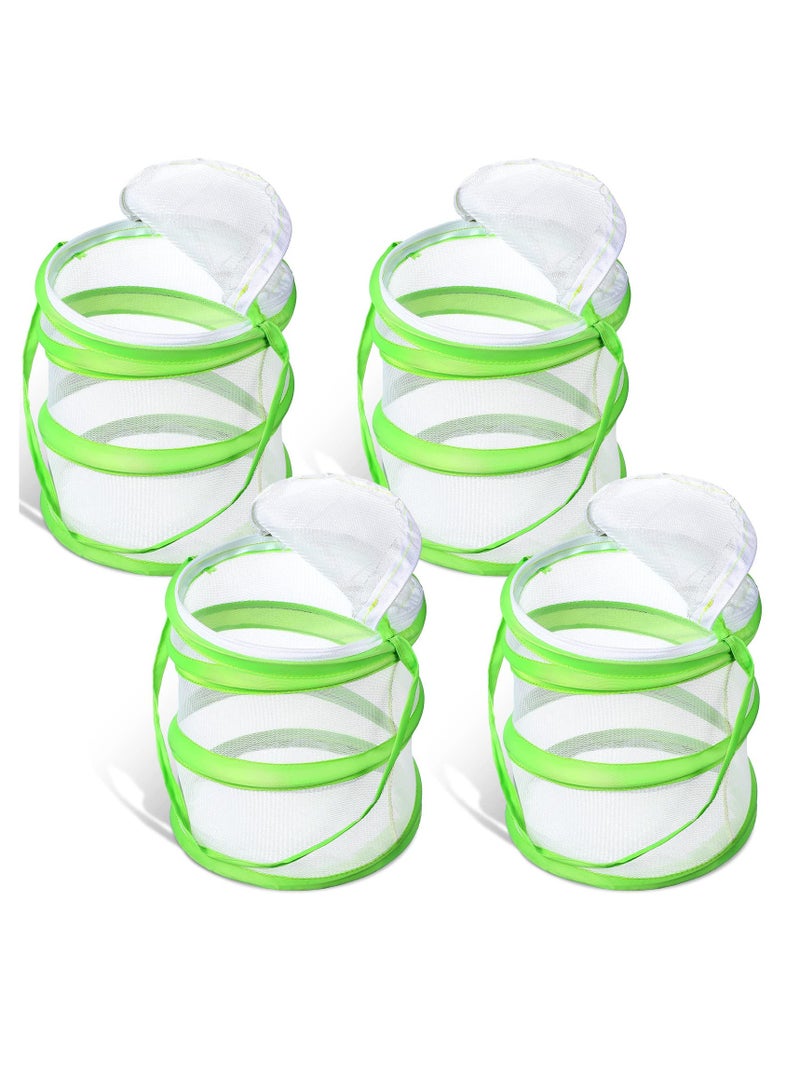 SYOSI 4 Pcs Butterfly Habitat Cage Bulk, Insect Butterfly Net Giant Collapsible Insect Mesh Cage Terrarium Pop-up Clear Mesh Caterpillars Habitat Cage with Zipper Door(5.51 x 7.09 Inch) - Image 1