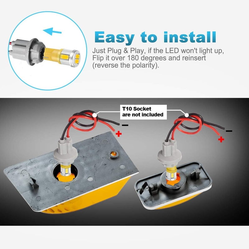Partsam Cab Marker Light Assembly Set for Hummer H2 - Image 5