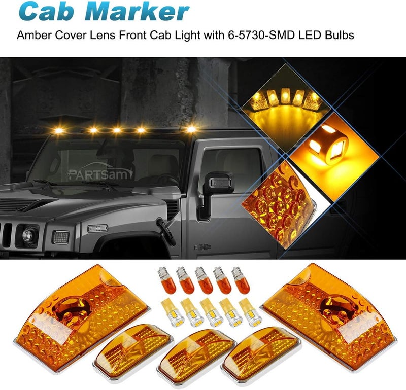 Partsam Cab Marker Light Assembly Set for Hummer H2 - Image 2
