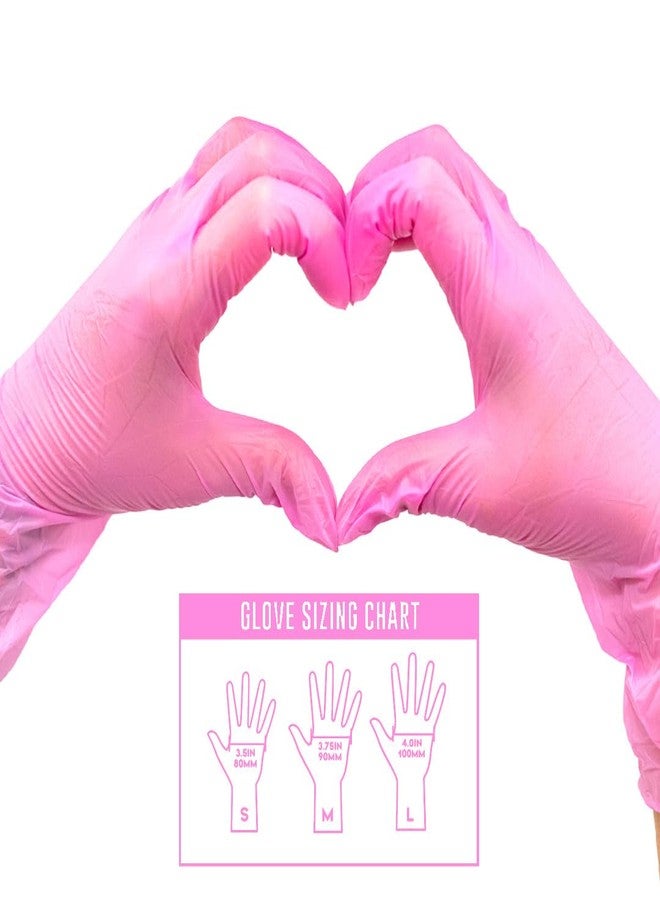 Colortrak Disposable Vinyl Gloves, Pink, Latex-Free & Powder-Free Hair Color Gloves for Chemical Processing & Salon Services, 100 Count, Large - Image 4