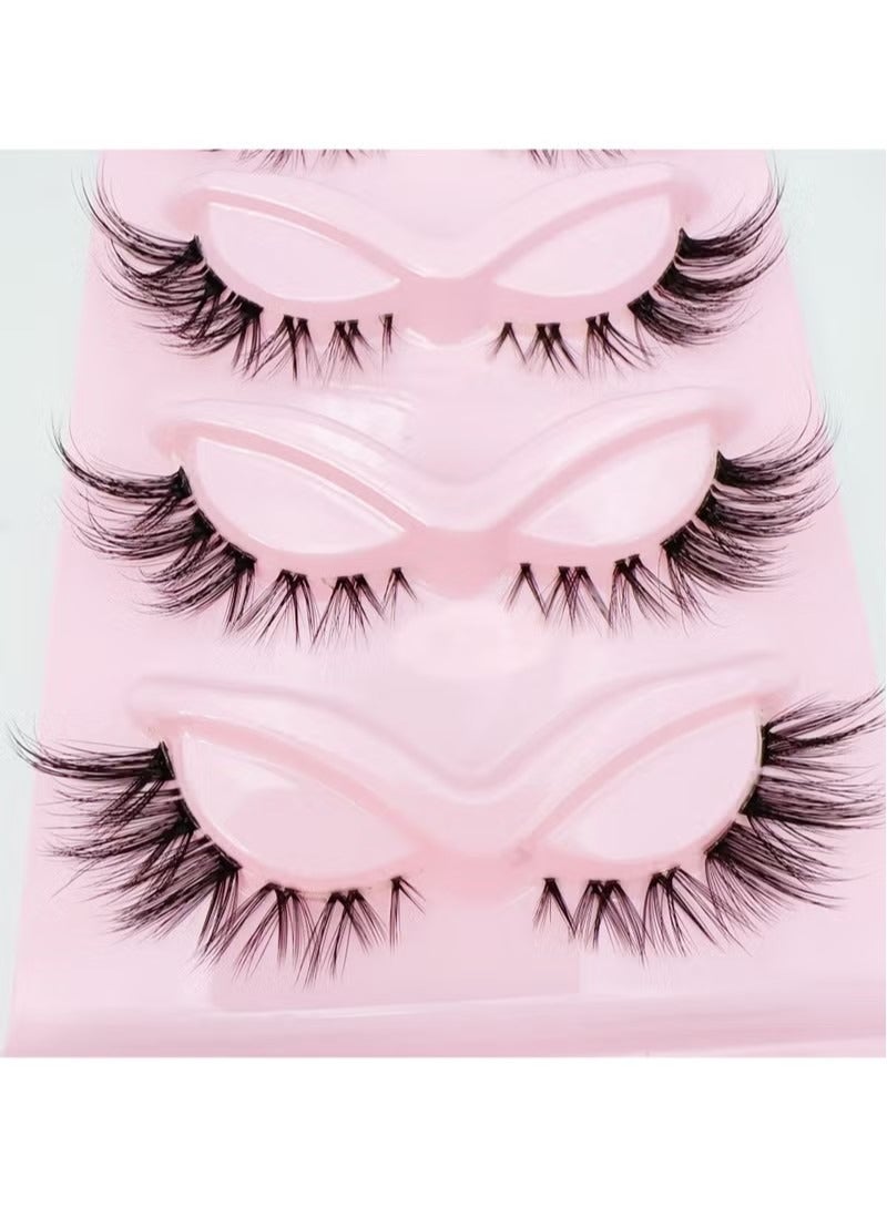 رموش صناعية طبيعية طويلة الأمد قابلة لإعادة الاستخدام، مناسبة للحفلات النسائية، رموش صناعية ثلاثية الأبعاد (5 أزواج) - Image 4