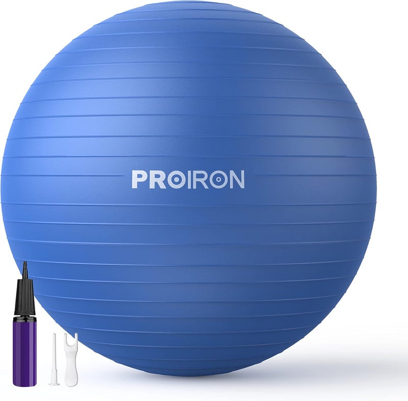 PROIRON Yoga Ball Anti-Burst Exercise Ball Chair with Quick Pump Slip Resistant Gym Ball Supports 500KG Balance Ball for Pilates Yoga Birthing Pregnancy Stability Gym Workout Training - Image 1