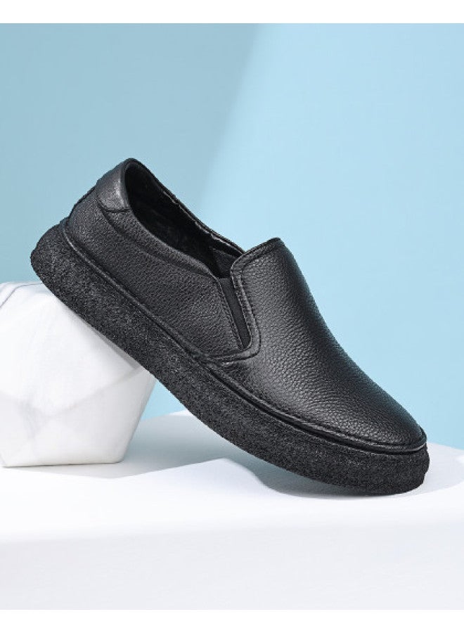 15MINS New Genuine Leather Men's Casual Shoes - Lightweight Soft Slip-on Loafers, Breathable Driving Moccasins With Versatile Sneaker Style - Image 1