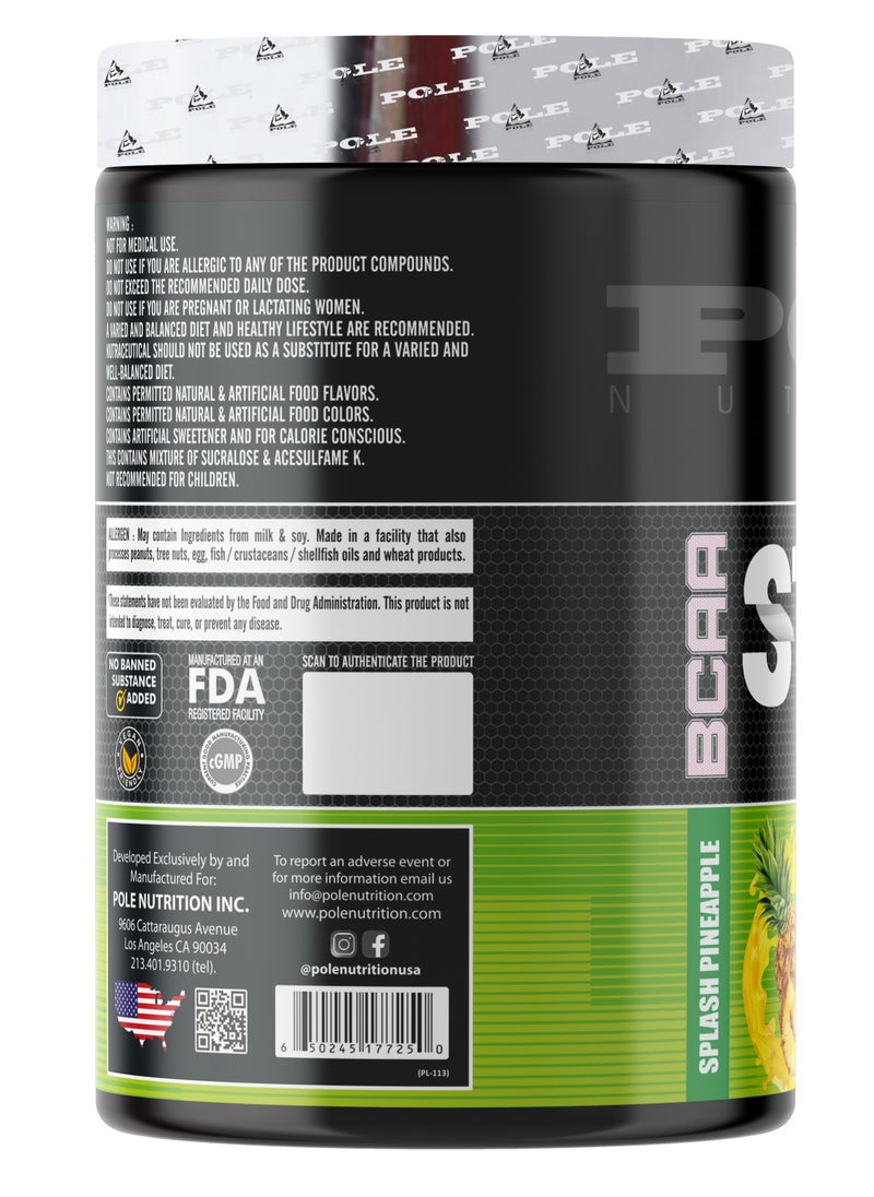 التغذية القطب - بي سي ايه ايه من Pole Nutrition - يدعم القوة والتعافي (30 حصة - نكهة الأناناس المنعش) - Image 1