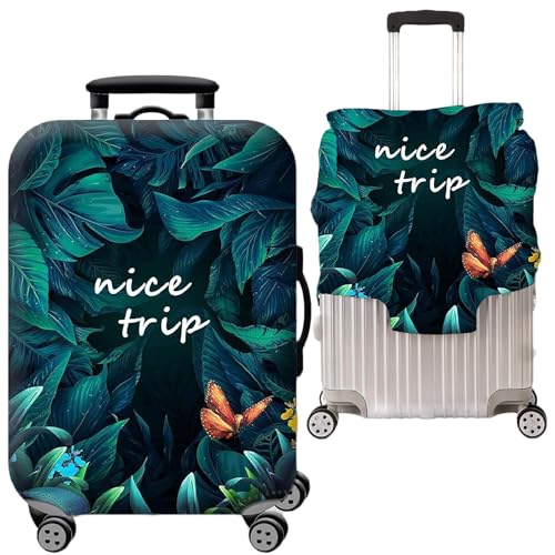Handcuffs Luggage Cover Trolley Travel Covers, Washable Dust Proof Anti-Scratch Suitcase Protector (Green-1, XL (31"-32")) - Image 1