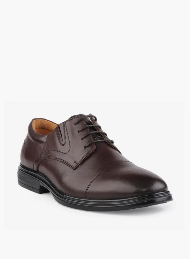 لو كونفورت Men Leather Lace-Up Derby Shoes