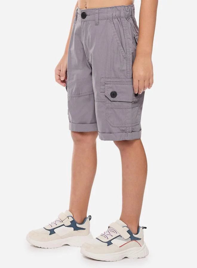 victor and jane Victor And Jane Boys Solid Cargo Shorts with Belt Loops