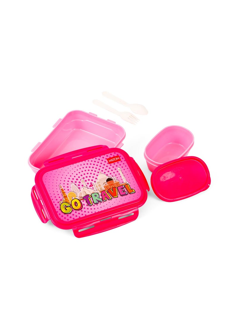 Milton Sturdy And Durable Fun Treat Lunch Box, 1200Ml, Pink - Image 1