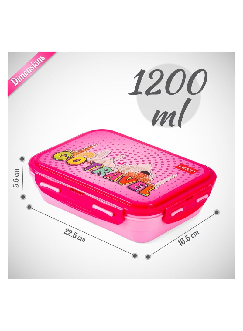 Milton Sturdy And Durable Fun Treat Lunch Box, 1200Ml, Pink - Image 5
