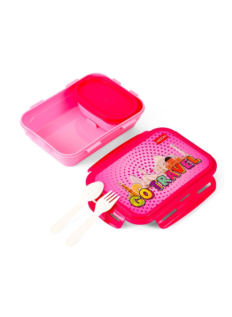 Milton Sturdy And Durable Fun Treat Lunch Box, 1200Ml, Pink - Image 2