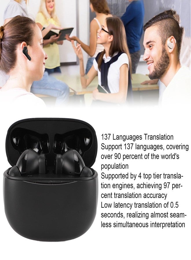 LICAEVEY Language Translator Earbuds, 3 in 1 Real Time Translation Earbuds Support 137 Languages, Translation Headset with Power Display for Socializing Music and Call, Black - Image 2