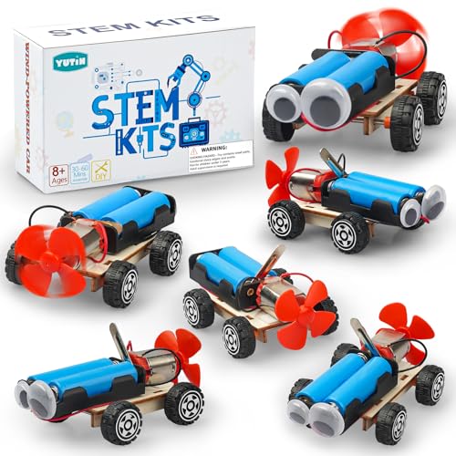 Yutin STEM Science Kits for Kids Age 812 6 Set WindPowered Cars Science Experiments 810 912 Wood Building Crafts Kit for Boys Girls School Classroom STEM Projects Toys Gifts for 8 9 10 12 13 Year Old - Image 1