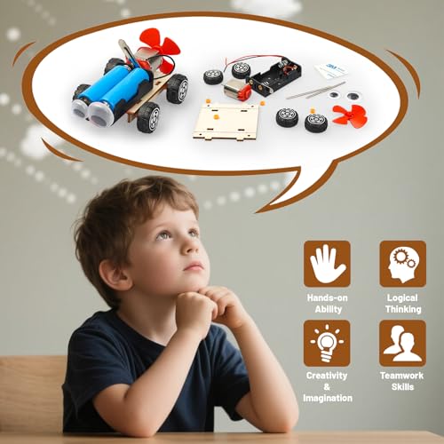 Yutin STEM Science Kits for Kids Age 812 6 Set WindPowered Cars Science Experiments 810 912 Wood Building Crafts Kit for Boys Girls School Classroom STEM Projects Toys Gifts for 8 9 10 12 13 Year Old - Image 5