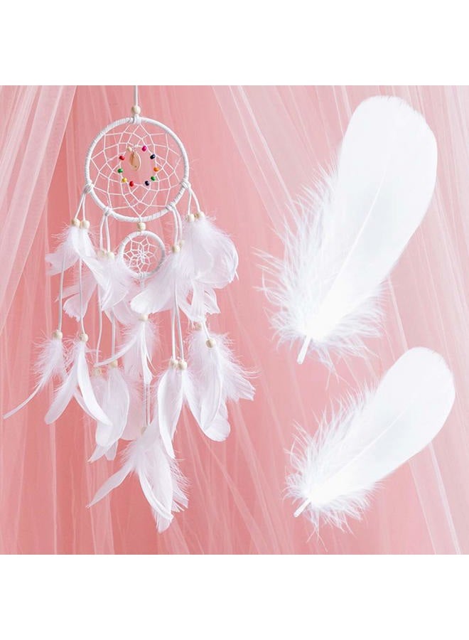 obmwang 100 Pieces 8-12cm Natural Goose Feathers for DIY Craft Wedding Party Home Decorations, White - Image 3