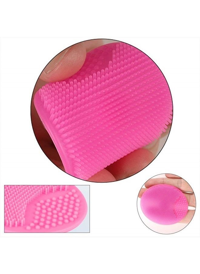Luckyiren Face Scrubber,2 Pack Soft Silicone Scrubbies Facial Cleansing Pad Face Exfoliator Face Scrub Face Brush Silicone Scrubby for Massage Pore Cleansing Blackhead Removing Exfoliating,Cool Gift for Girl  - Image 3
