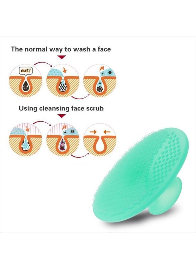 Luckyiren Face Scrubber,2 Pack Soft Silicone Scrubbies Facial Cleansing Pad Face Exfoliator Face Scrub Face Brush Silicone Scrubby for Massage Pore Cleansing Blackhead Removing Exfoliating,Cool Gift for Girl  - Image 4