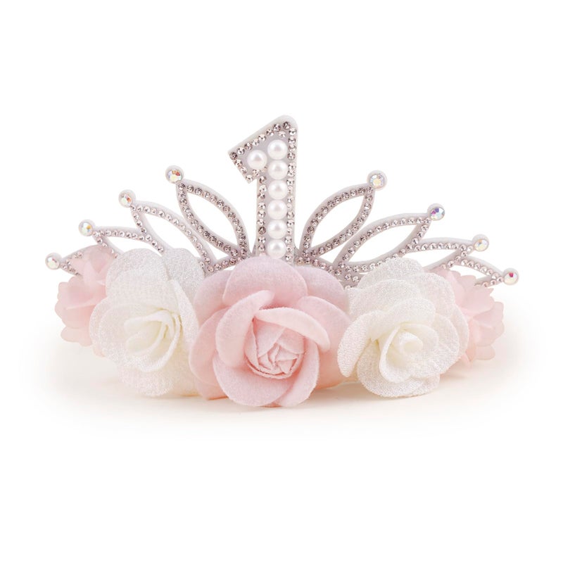 BFNAAgirl Digital Birthday Crown Model Baby Girl Nylon Headbands Nylon Flower Elastic Birthday Crown Hairbands Hair Accessories Gift for Newborn Infant Toddlers - Image 5