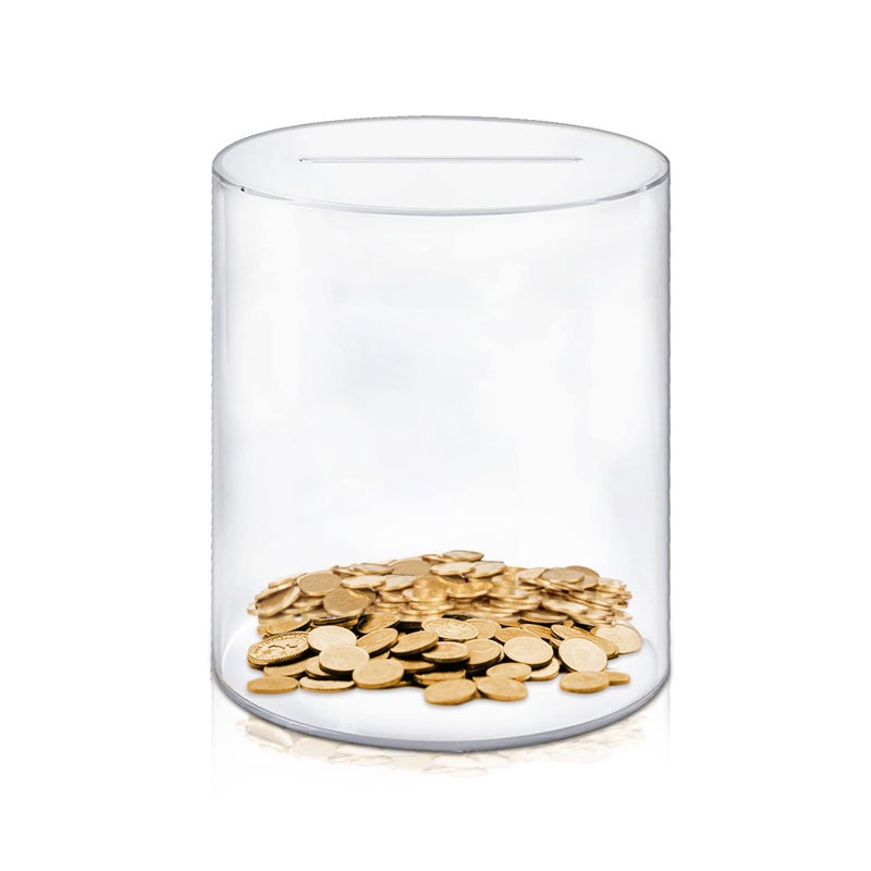 Nideen Clear Money Box Break to Open Acrylic Money Box Piggy Bank Smash Money Box for Adults and Kids 8 63