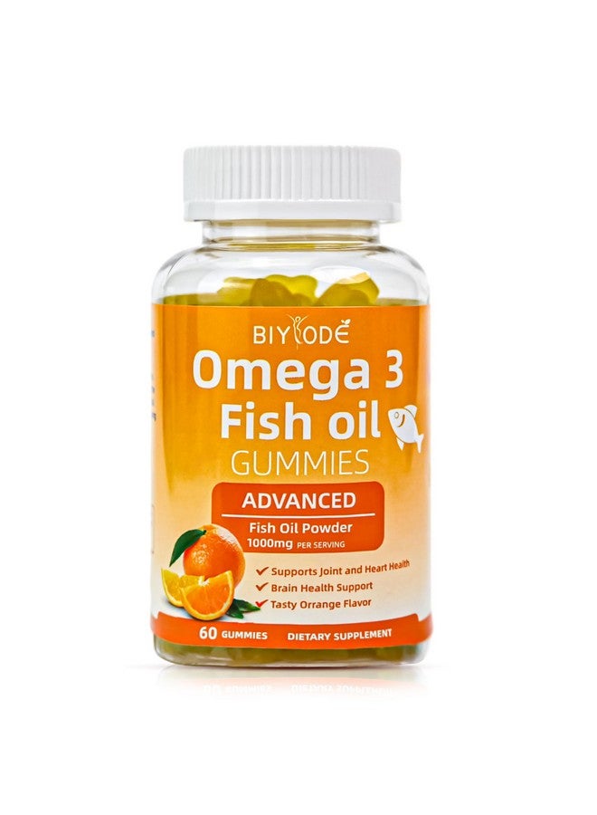 BIYODE مكملات زيت السمك أوميغا-3: حلوى أوميغا-3 نقية 1000 ملغ تدعم صحة القلب والمفاصل والعين والدماغ والمناعة 60 حبة إمداد لمدة 30 يومًا - Image 1