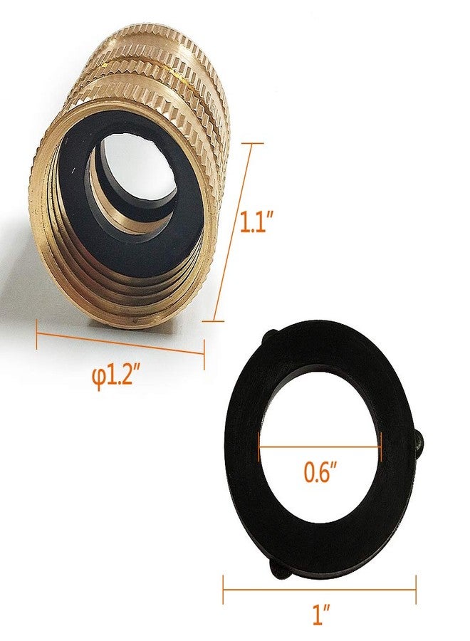 Twinkle Star le 2 Pack 3/4" Brass Garden Hose Connector with Dual Swivel for Male Hose to Male Hose, Double Female - Image 3