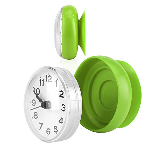 Pomya Bathroom Clock, Suction Cup Wall Clock Waterproof Bath Shower Clock for Kitchen Bathroom (Green) - Image 5