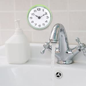 Pomya Bathroom Clock, Suction Cup Wall Clock Waterproof Bath Shower Clock for Kitchen Bathroom (Green) - Image 3