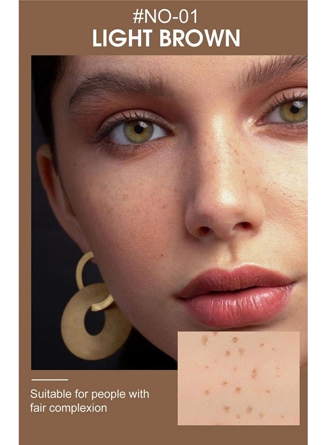 Aaiffey 2 Colors Freckle Pen Waterproof Long-lasting Quick Dry Small Spot Natural Lifelike Freckle Makeup Pen (Dark Brown+Light Brown) - Image 3