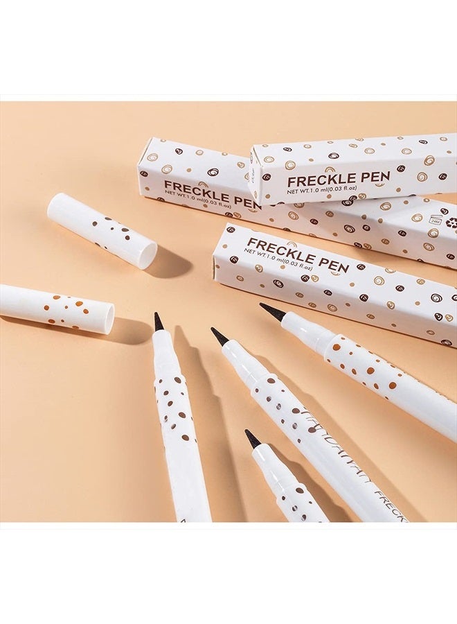 Aaiffey 2 Colors Freckle Pen Waterproof Long-lasting Quick Dry Small Spot Natural Lifelike Freckle Makeup Pen (Dark Brown+Light Brown) - Image 4