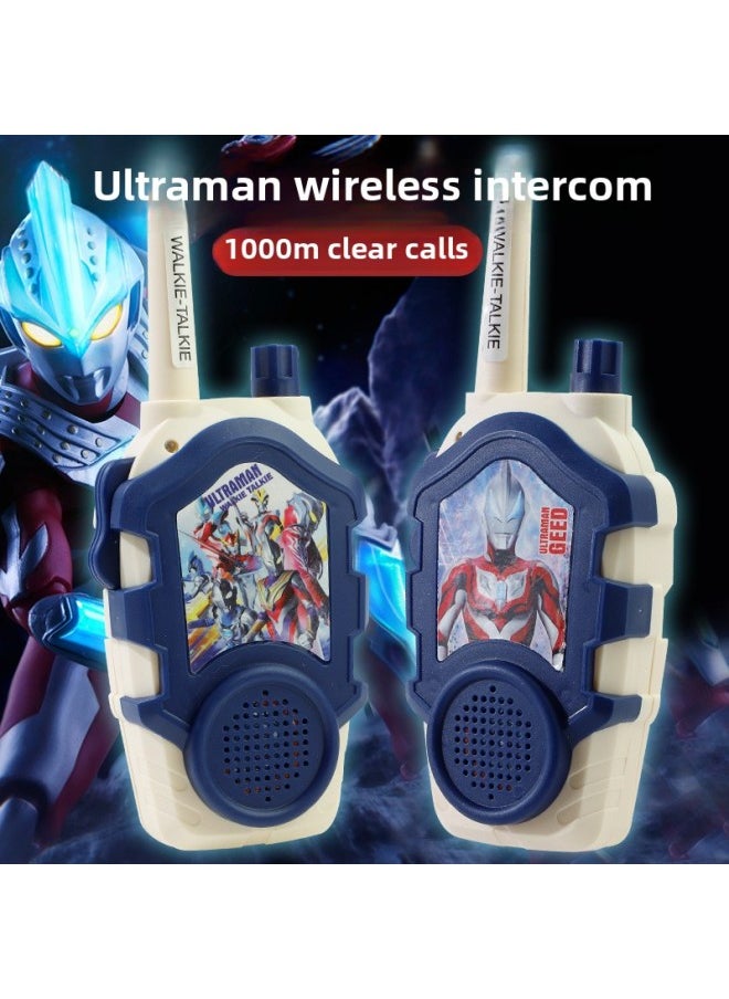 null - Ultraman Walkie Talkie Dialogue Toy Gift Family Interaction Super Cool Intelligent Distance Communication Boys-Color:A Pair Of Raero + Gold Cyclone Intercom-Specifications:Rechargeable Battery Bag - Image 1