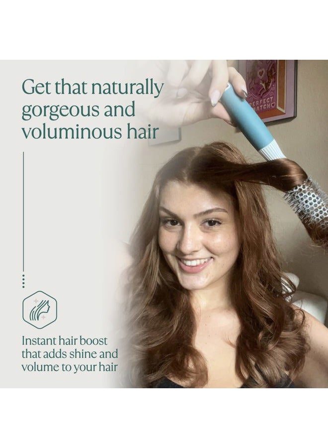 Osensia Round Brush for Blow Drying - Extra Small Ceramic Thermal Ionic Roller Brush for Sleek, Salon Blowout - Lightweight Round Hair Brush for Precise Styling and Manageable Hair (Bristle 1.7in, Barrel 1in) - Image 5