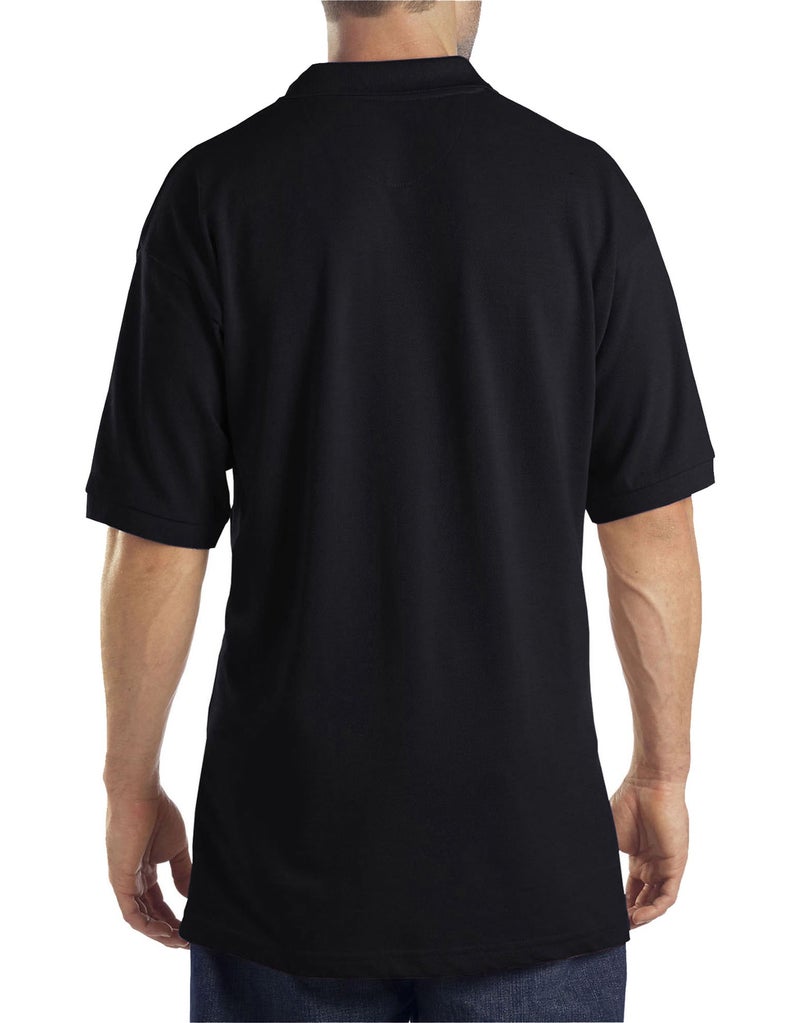 Dickies Men's Short Sleeve Pique Polo, Dark Navy, Large - Image 2