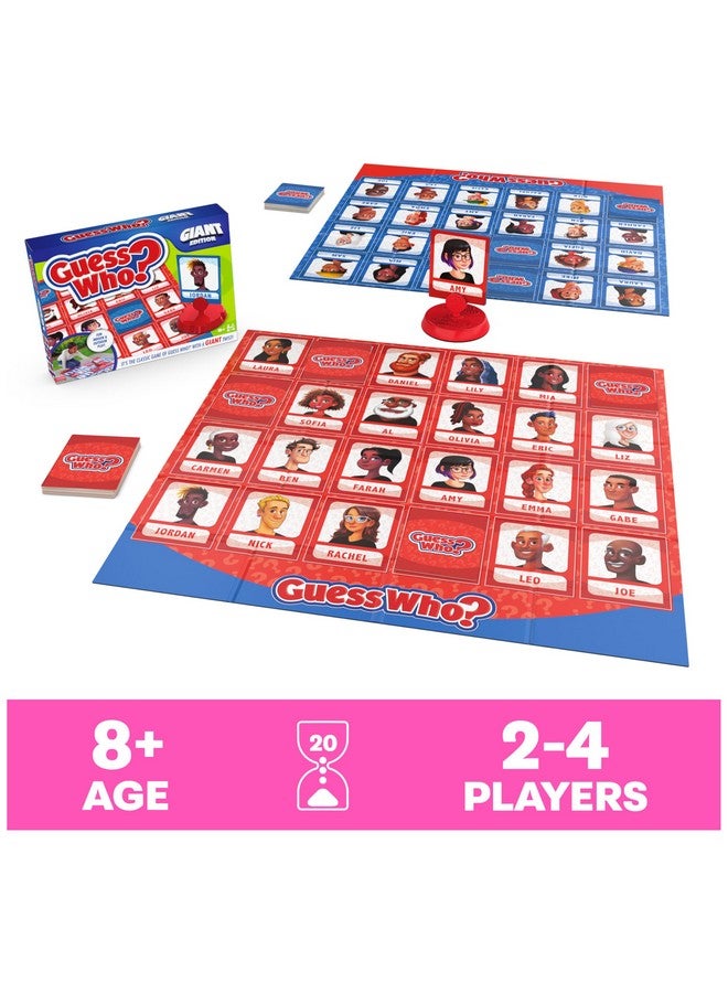 Spin Master Games, Guess Who? Giant Edition, Family Game for Indoor & Outdoor Fun with Big Oversized Board, for Family and Kids, 2-4 Players, Ages 6 & Up - Image 2