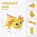 AiSiXin Squishy Axolotl Toy Yellow Stress Balls for Adults Kids Axolotl Sand Filled Stress Toy Cute Axolotl Sensory Fidget Toys Animal Stretchy Stress Relief Squishy Ball Squeeze Toys for Anxiety Relief - Image 2