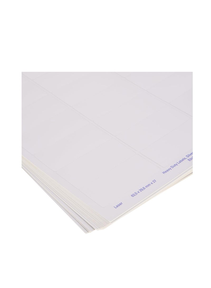 AVERY L6011-20 (63.5 X 29.6Mm) Extra-Strong Adhesive Silver Heavy Duty Labels, 27 Labels Per A4 Sheet - Image 5