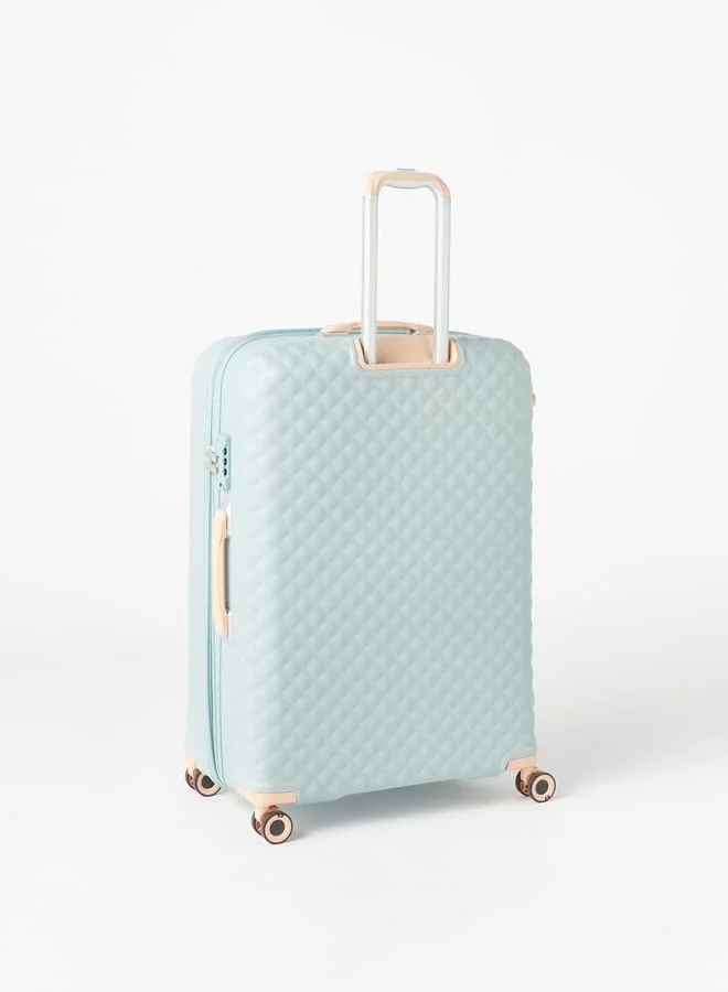 it Textured Hardcase Luggage Trolley Bag with Retractable Handle