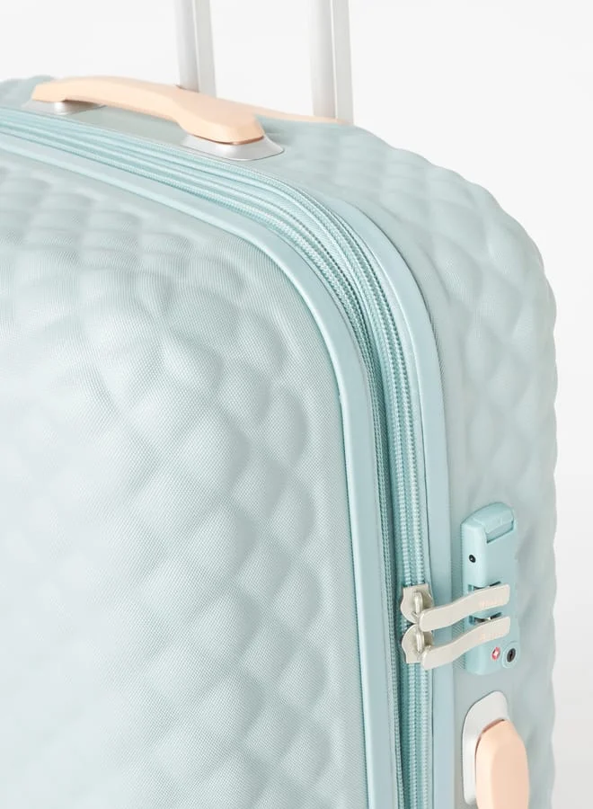 it Textured Hardcase Luggage Trolley Bag with Retractable Handle