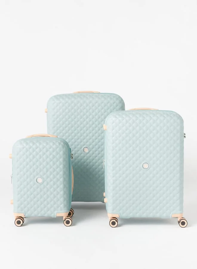 it Textured Hardcase Luggage Trolley Bag with Retractable Handle