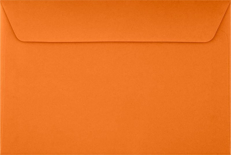 LUXPaper 6 x 9 Booklet Envelopes | Mandarin Orange | 80lb. Text | 50 Qty - Image 3