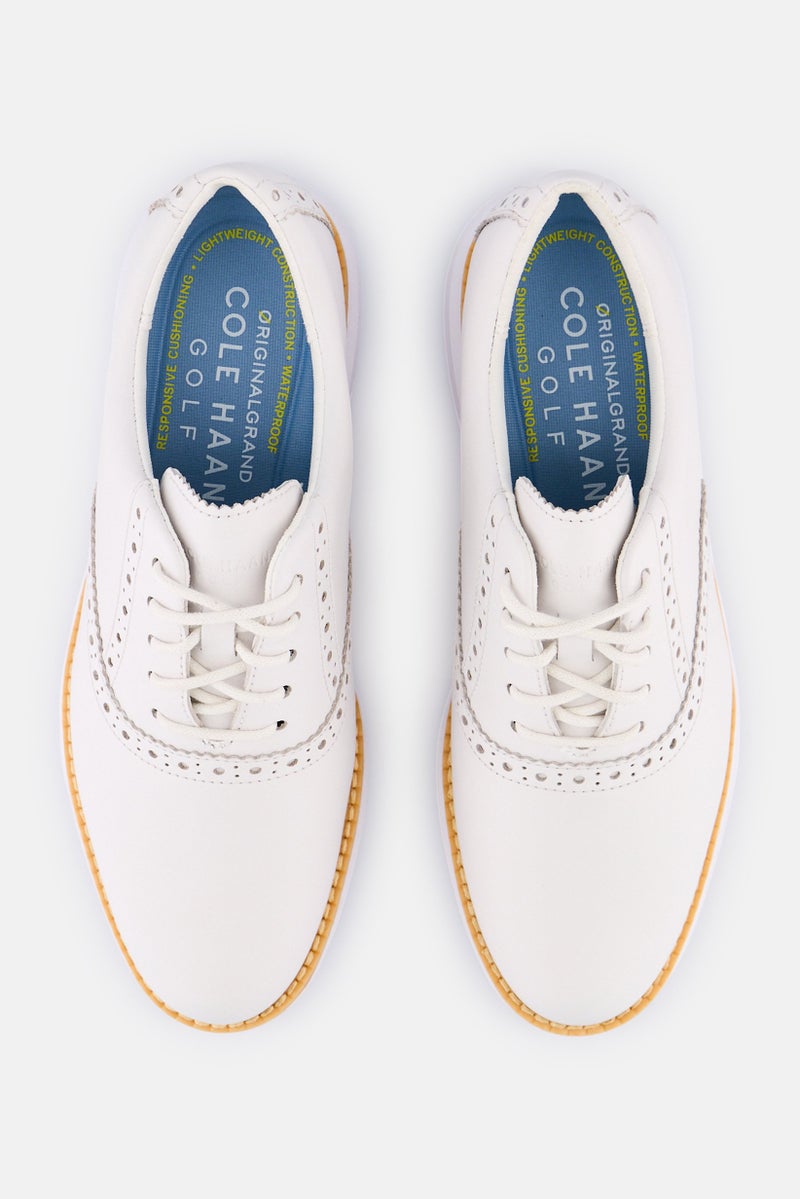COLE HAAN Women Og Shortwing Golf Wide Lace Up Casual Shoes, Off White - Image 2