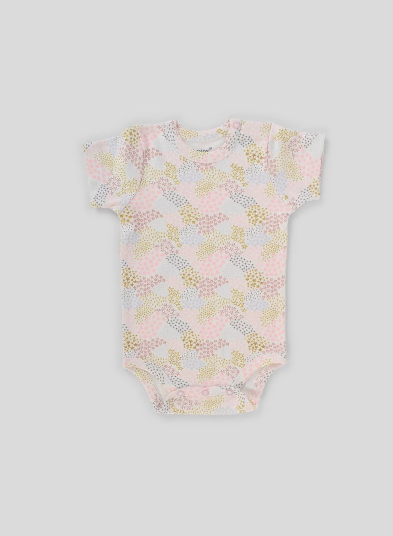 Junior Baby Half Sleeve Bodysuits, 6-Pack, Multiple Designs, 100% Cotton - Baby Girl - Image 3
