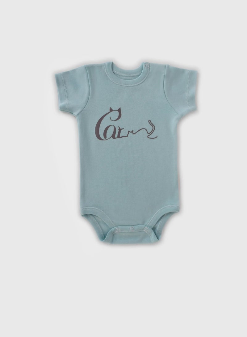 Junior Baby Half Sleeve Bodysuits, 6-Pack, Multiple Designs, 100% Cotton - Baby Girl - Image 4