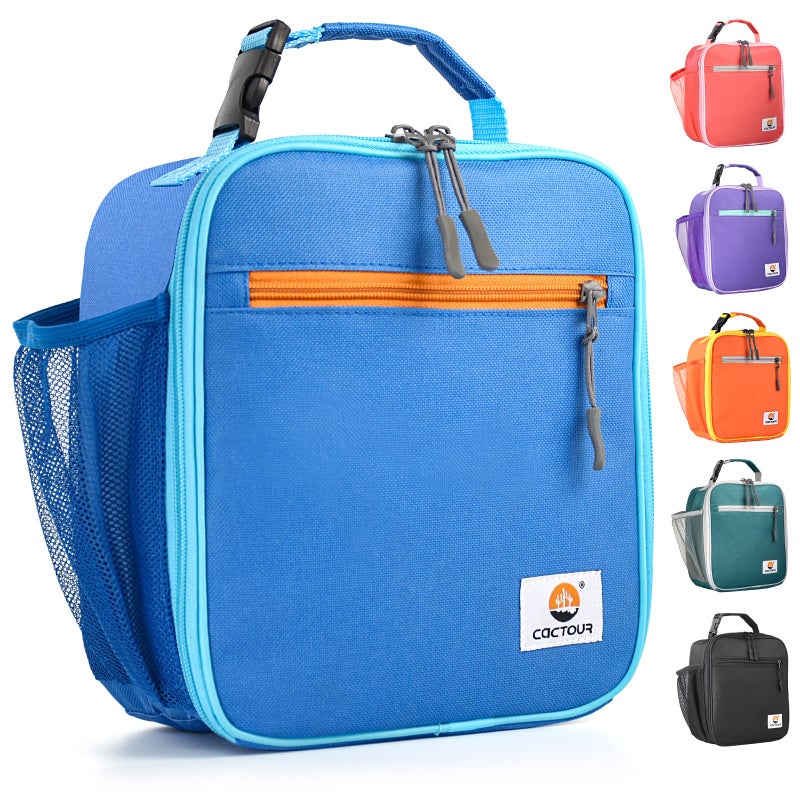 CaCTOUR Lunch Box Kids,Premium Insulated Lunchbox for Girls Boys,Soft Mini Cooler Bag Back to School Thermal Reusable Lunch Bag for Work School Picnic (Blue) - Image 1