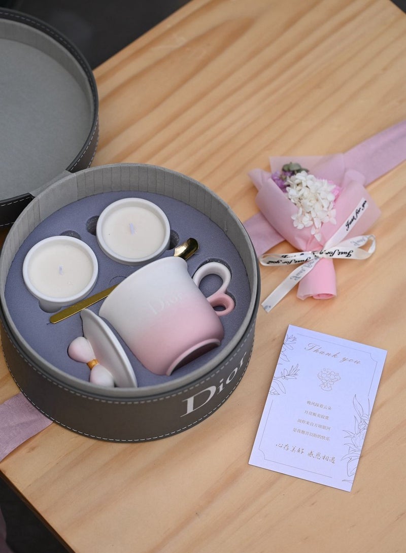 Madina Elegant Gift Set with Mug and Candles