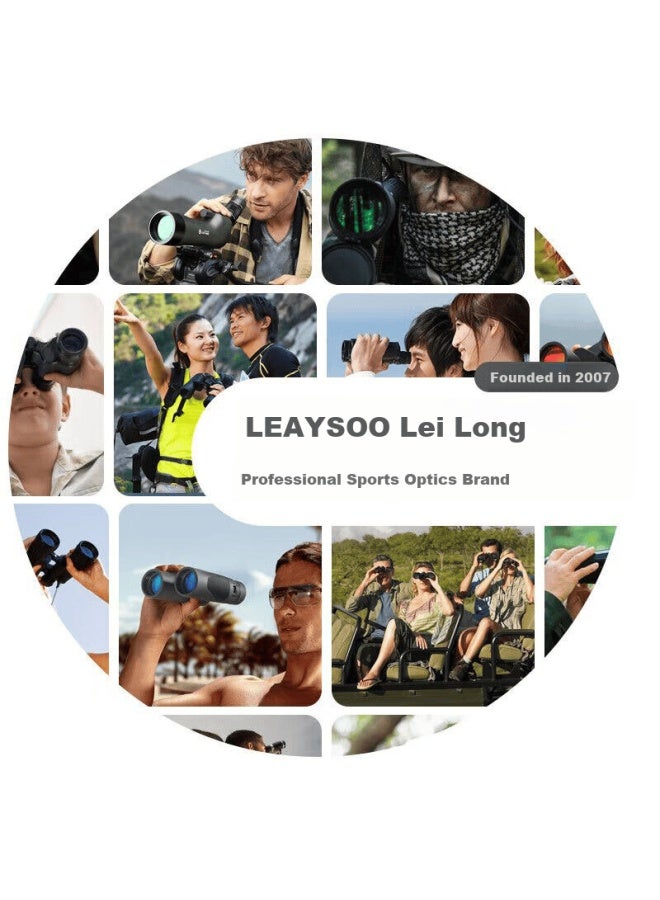 Leaysoo Lieying 12x42ed High-power Hd Large Eyepiece Wide-angle Nitrogen-filled Waterproof Professional Binoculars With Smartphone Adapter - Image 4