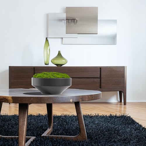 NAHARO New Moss Bowl, Handmade Ceramic. 11" Artificial Moss Bowl Centerpiece for Home Decoration, Living Room, Office - Image 2
